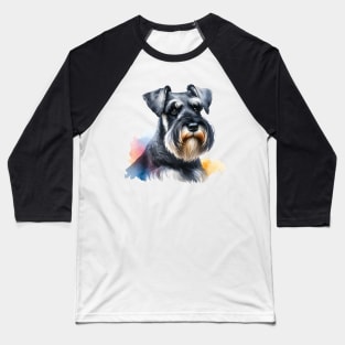 Standard Schnauzer Watercolor - Beautiful Dog Baseball T-Shirt